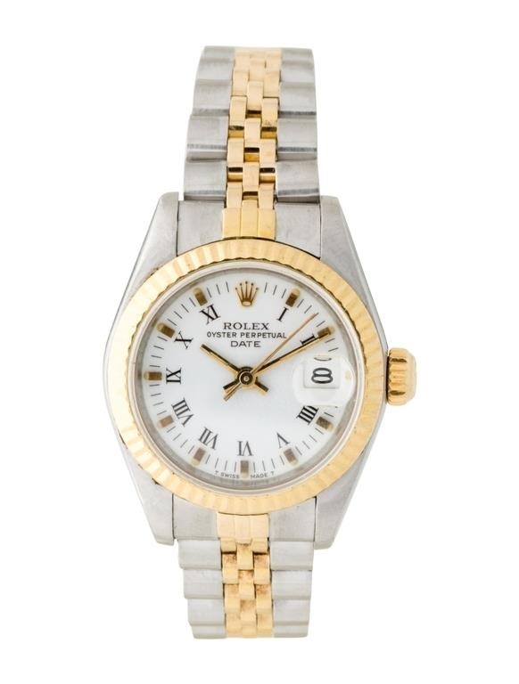 18k Gold Rolex Oyster Date Automatic Watch 26mm