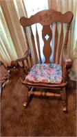 Wooden Rocking Chair with Cushion