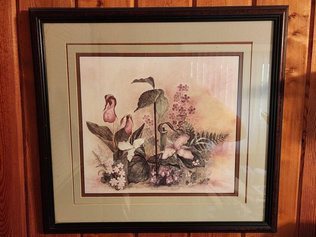 Louise Bales Floral Print  20"x22"