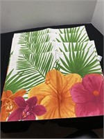 Set of 4 tropical placemats