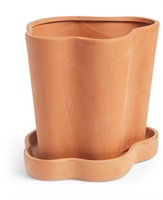 $42 Terra-cotta planter with tray