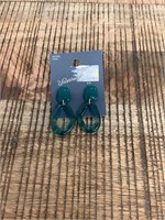 $8  teal drop earrings