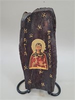 Hand Made Religious Greek Orthodox Icon on Wood