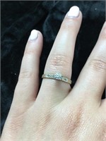 10 karat marked ring with stone