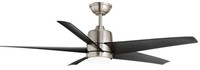 Mena 54in Brushed Nickel Ceiling Fan