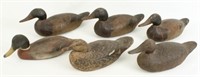 Five Victor Style and One Custom Duck Decoys