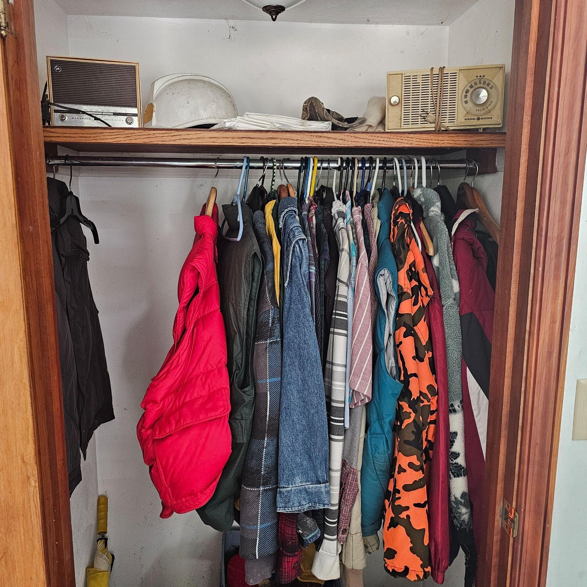 entire closet full of coats,hats gloves size L