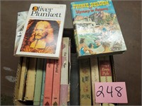 lot of hard covered books