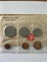 Turkey 1965 6-Coin Mint Set in Original Package