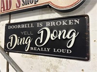 Ding Dong Metal Sign