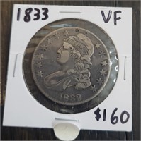 1833 CAPPED BUST HALF