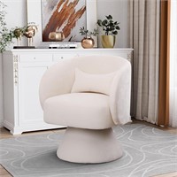 Modern Accent 360 Swivel Accent Chair White
