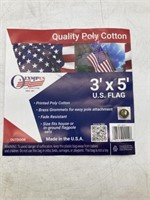 Olympus Outdoor US Flag 3'x5' Poly Cotton with Bra