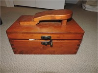 Vintage Wooden Shoe Shine Box