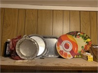 Plastic and Tin Assorted Platters/Trays