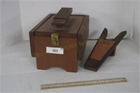 Shoeshine Box And Boot Jack From Marion Rusty