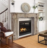 Creative Co-op Decorative Wood Fireplace Mantel