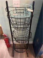 Storage Basket Rack With Baskets 16x14.5x45