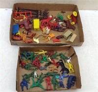 Vtg Mixed toy Set Figures  From Army to Farm