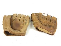 Leather ball gloves.
