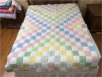 Handmade Quilt #33 Multi-color Patchwork/Gingham