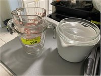 3 Glass Measuring Cups & Measuring Pot