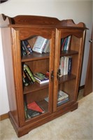Wooden Bookcase & Contents 35.5x13x48H