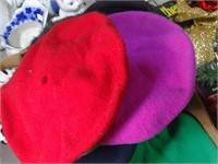 Colorful Lot of Ladies hats & Misc