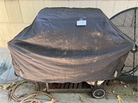 OLDER PROPANE GRILL WITH COVER