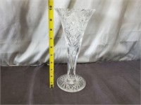 Crystal Glass 10 Inch Vase
