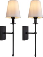 TERLEENART Modern Black Wall Sconce Set of 2 w