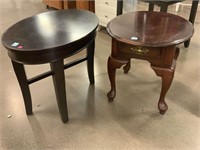 Pair Wood Side Tables