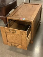 Vintage Oak Filing Cabinet - for stacking set