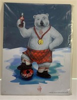 Coca-cola 1997 Polar Bear Tin Poster