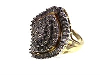 10K Gold Ring with Diamond Stones