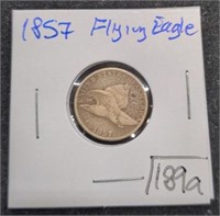 1857 Flying Eagle copper Nickel penny coin