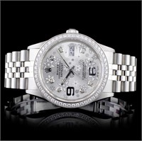 Rolex SS DateJust Diamond 36MM Wristwatch