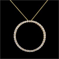 14K Gold 2.80ctw Diamond Pendant