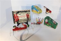 Sparrow & Snowman Wind Up Tin Toys