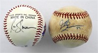 (2) AUTOGRAPHED BASEBALLS