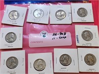 26 Pcs 90% Silver & 11 Pcs Clad Washington