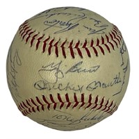 1962 Yankees WS Champs Team Signed Baseball- 23 Si