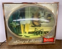 18" x 15” vintage Budweiser sign--works