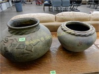 GROUP OF 2 GARDEN URNS