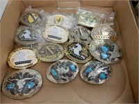 GROUP OF  15 NEW BELT BUCKLES