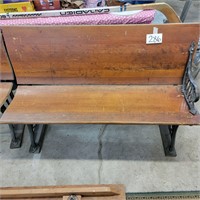 One Nice Old Bench with Cast Iron Base