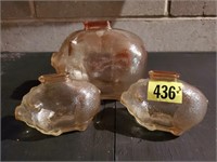 Glass piggy banks (3)