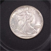 US Coins 1942 Walking Liberty Half Dollar, AU/BU