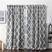 Exclusive Home Curtains 52x84 Black Pearl 2 Panels