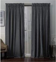 Home Outfitters Velvet Pinch Pleat Curtain- 84"